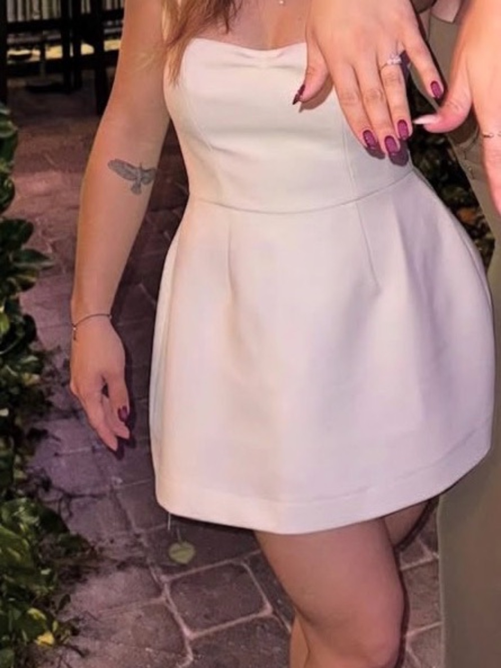 Elegant White Halter Mini Dress
